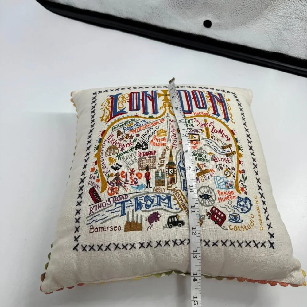 Catstudio London Embroidered Accent Pillow - 10
